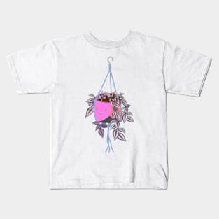 tradscantia plant in genderfluid pride pot Kids T-Shirt